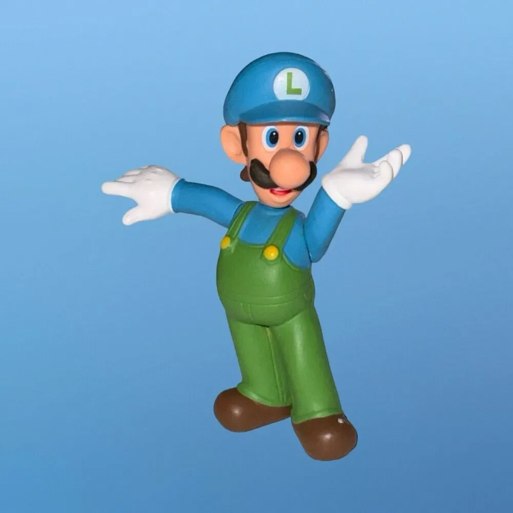 Nintendo Super Mario Bros Jakks Pacific Ice Luigi Figures 3.5”-4 A11
